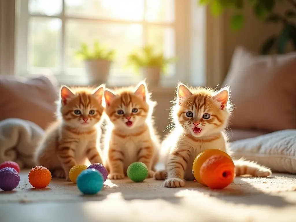 Gatitos jugando