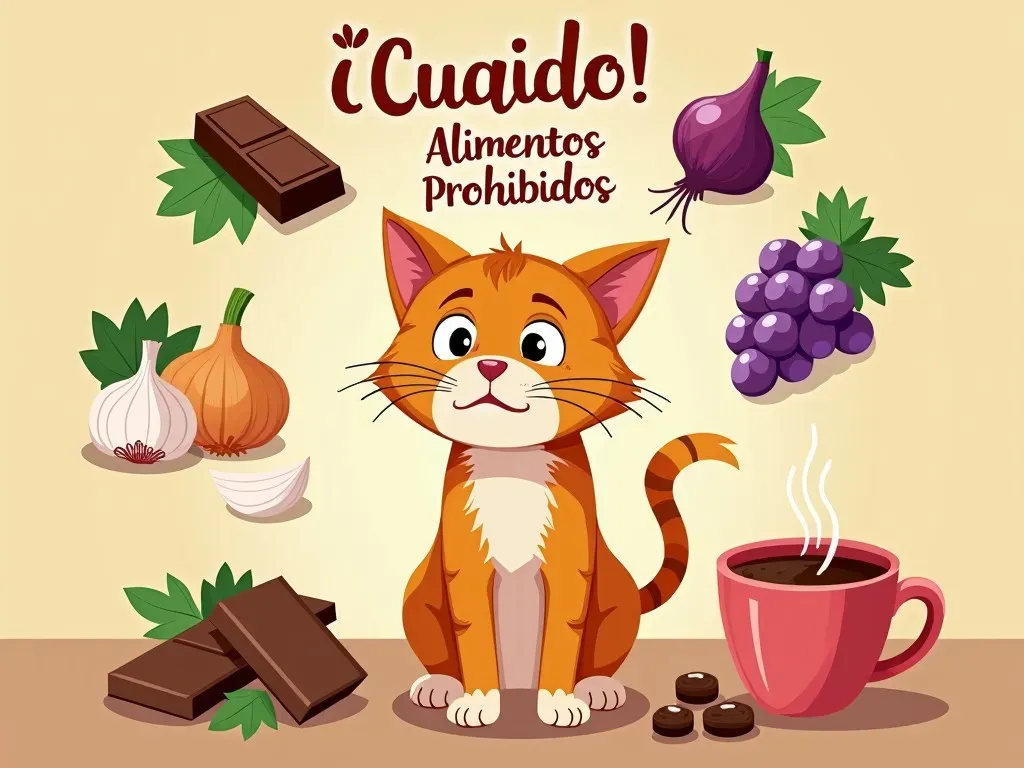 alimentos prohibidos para gatos