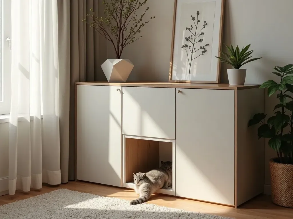 mueble arenero gato